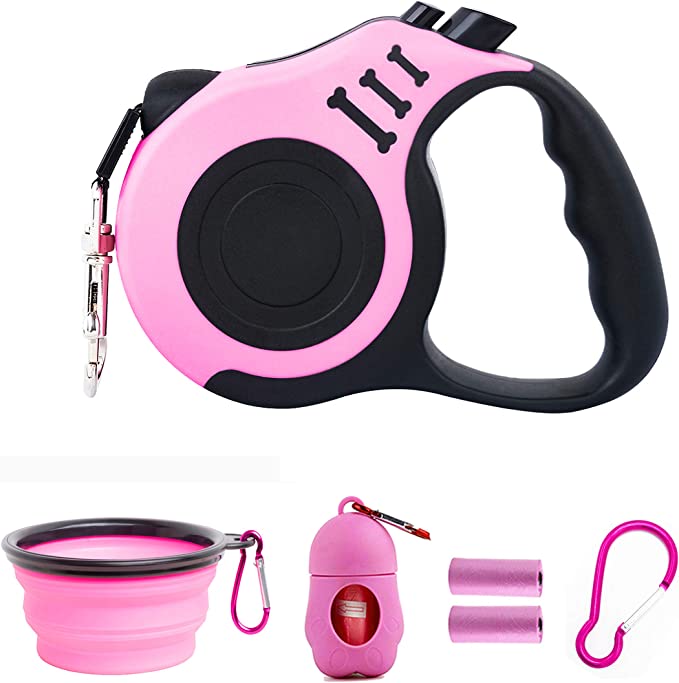 PETIMP Retractable Dog Leash Lightweight Portative 16FT Leash