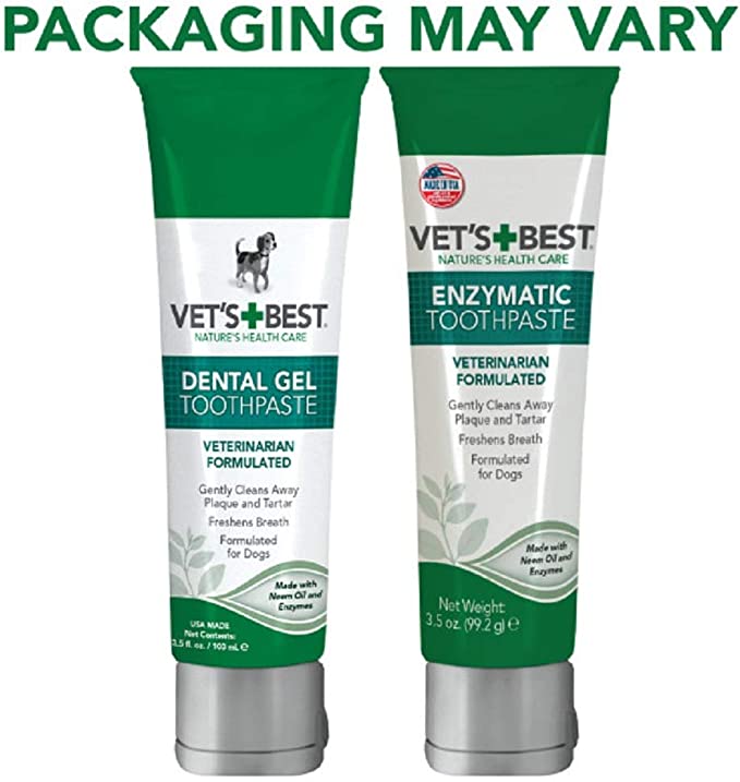 Vet’s Best Enzymatic Dog Toothpaste | Teeth Cleaning and Fresh Breath Dental Care Gel