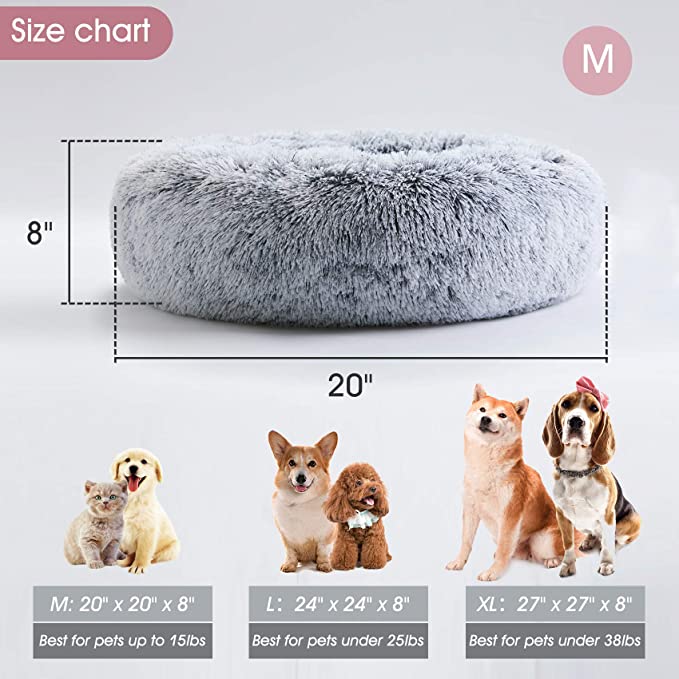 WESTERN HOME WH Warming Cozy Soft Dog Bed & Cat Bed